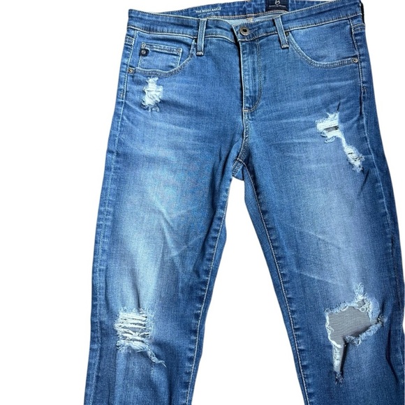 ADRIANO GOLDSCHMIED Jeans THE MIDDI ANKLE Mid-Rise Distressed Raw Hem size 29 - Picture 12 of 15